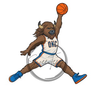 OKC Thunder Rumble Jumpman PNG