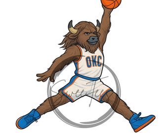 OKC Thunder Rumble Jumpman PNG