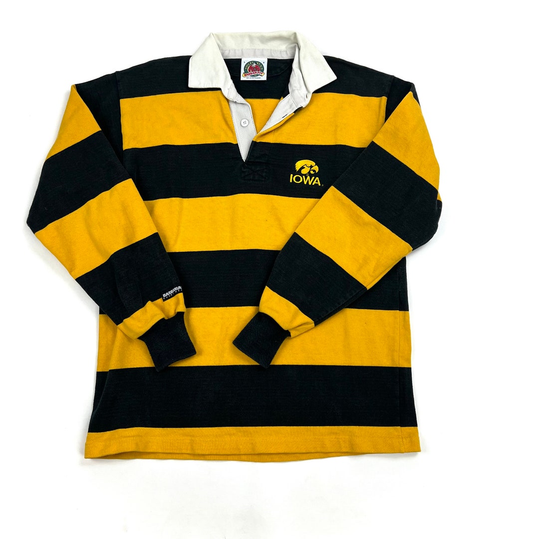 Vintage 1990s Barbarian Rugby Wear Iowa Hawkeyes Rugby Shirt Etsy