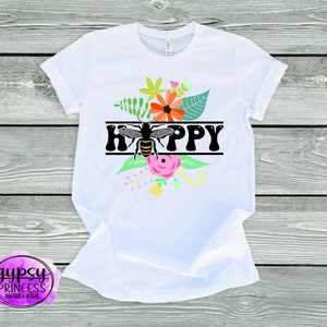 Bee Happy, Happy, Bees, Summer, Spring, Flowers