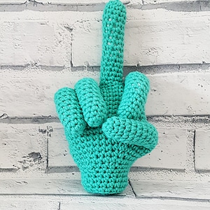 Scarica il modello PDF, Dito medio all'uncinetto in alto, Dito medio in alto Amigurumi, Vaffanculo all'uncinetto, Gallina e cervo