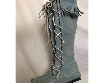 thigh high moccasins