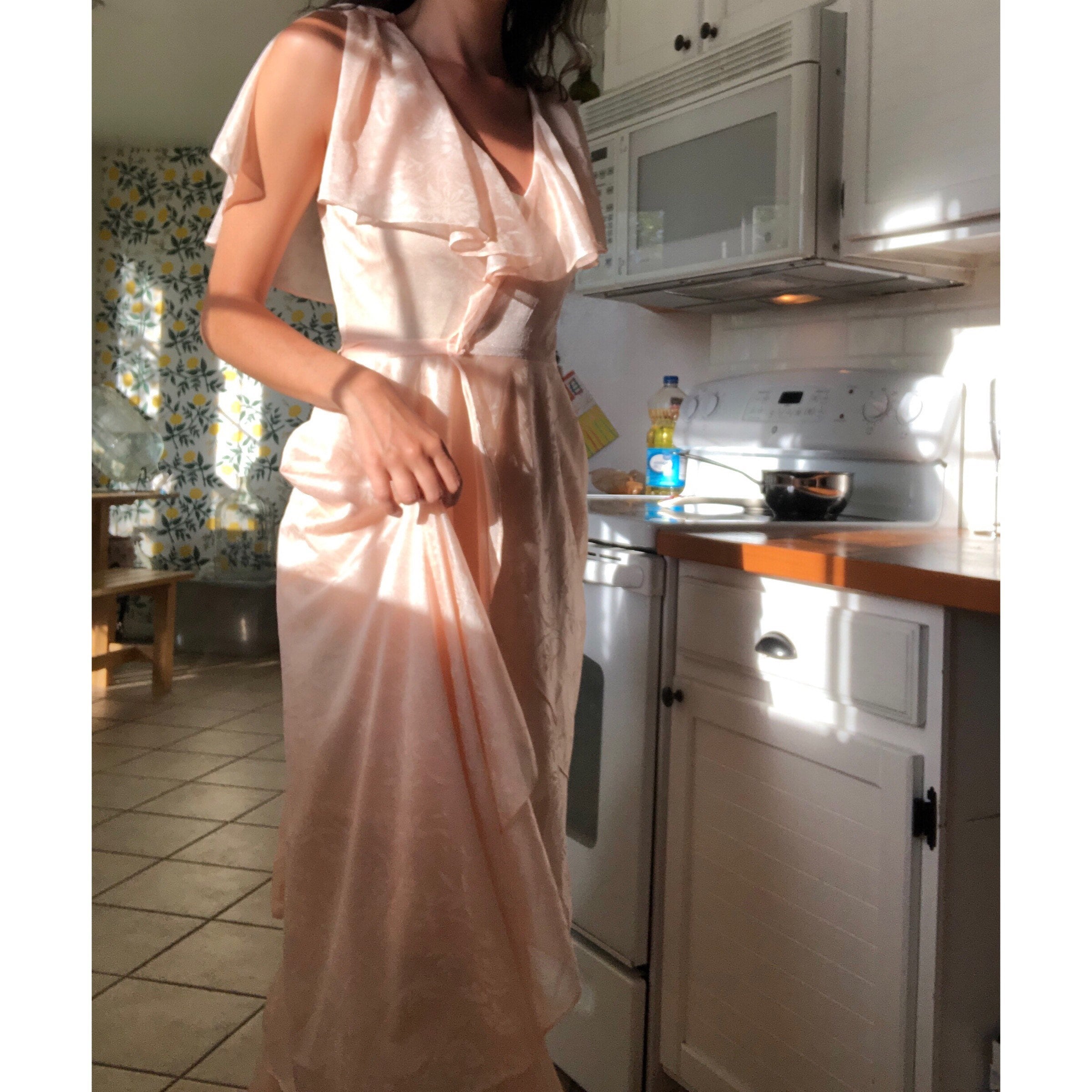 Pink Wrap Dress - Etsy