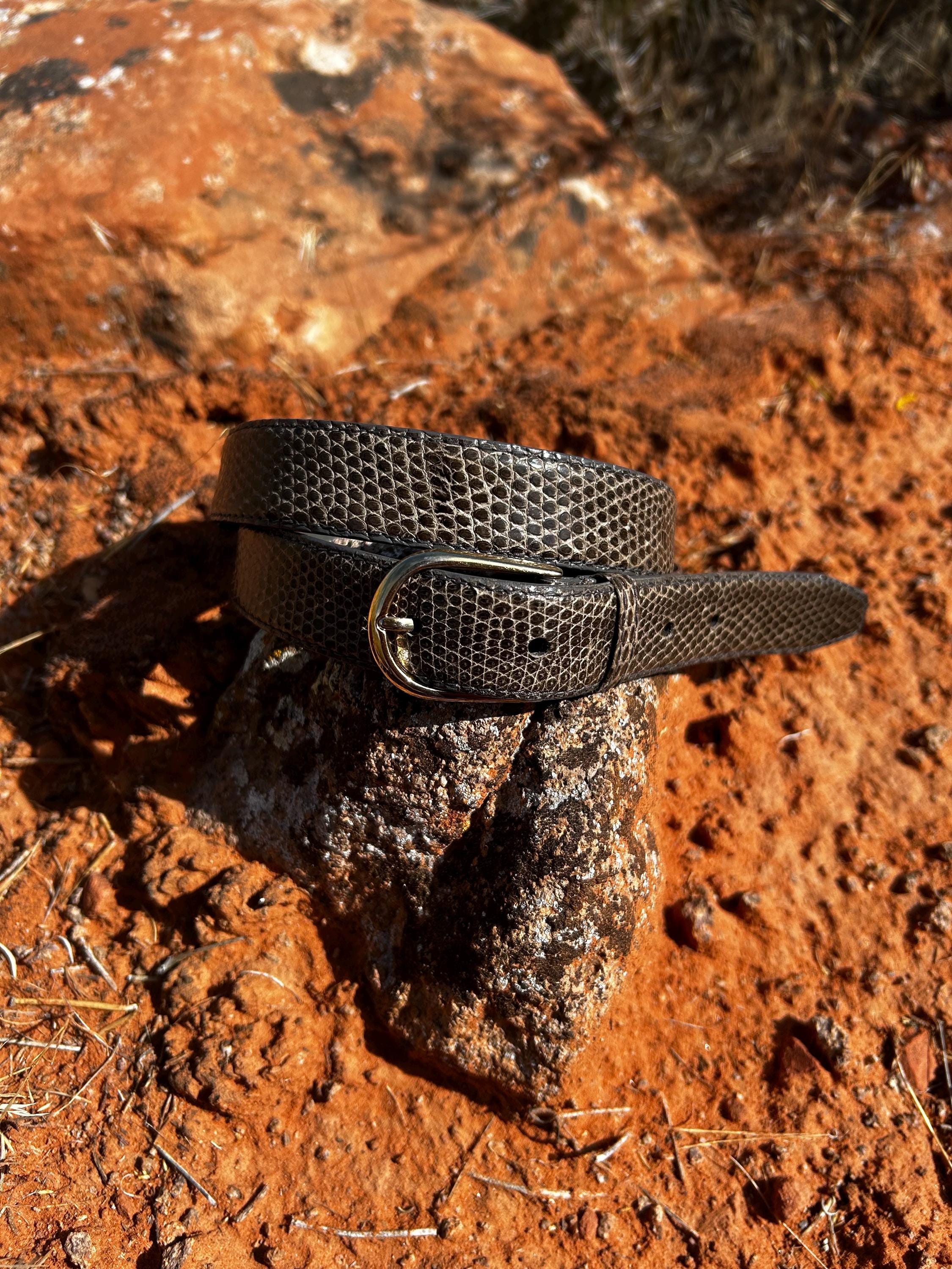 Mens lizard belts hotsell