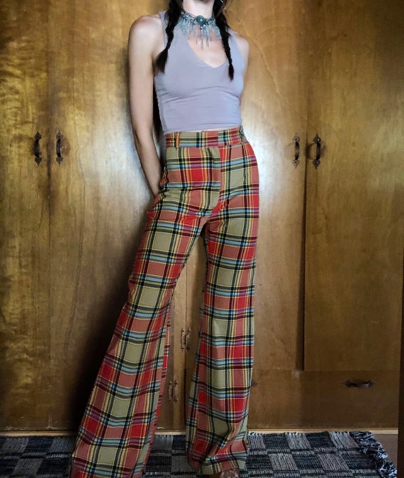 Free People Jules Plaid Pants / size 0 / Free Peop