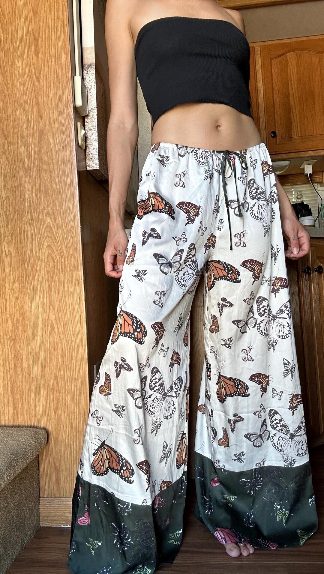 Rainbow Butterfly Stretch Pants