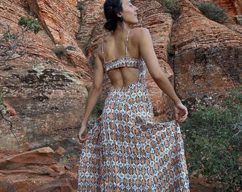 strapless open back dress Long Backless summer dress