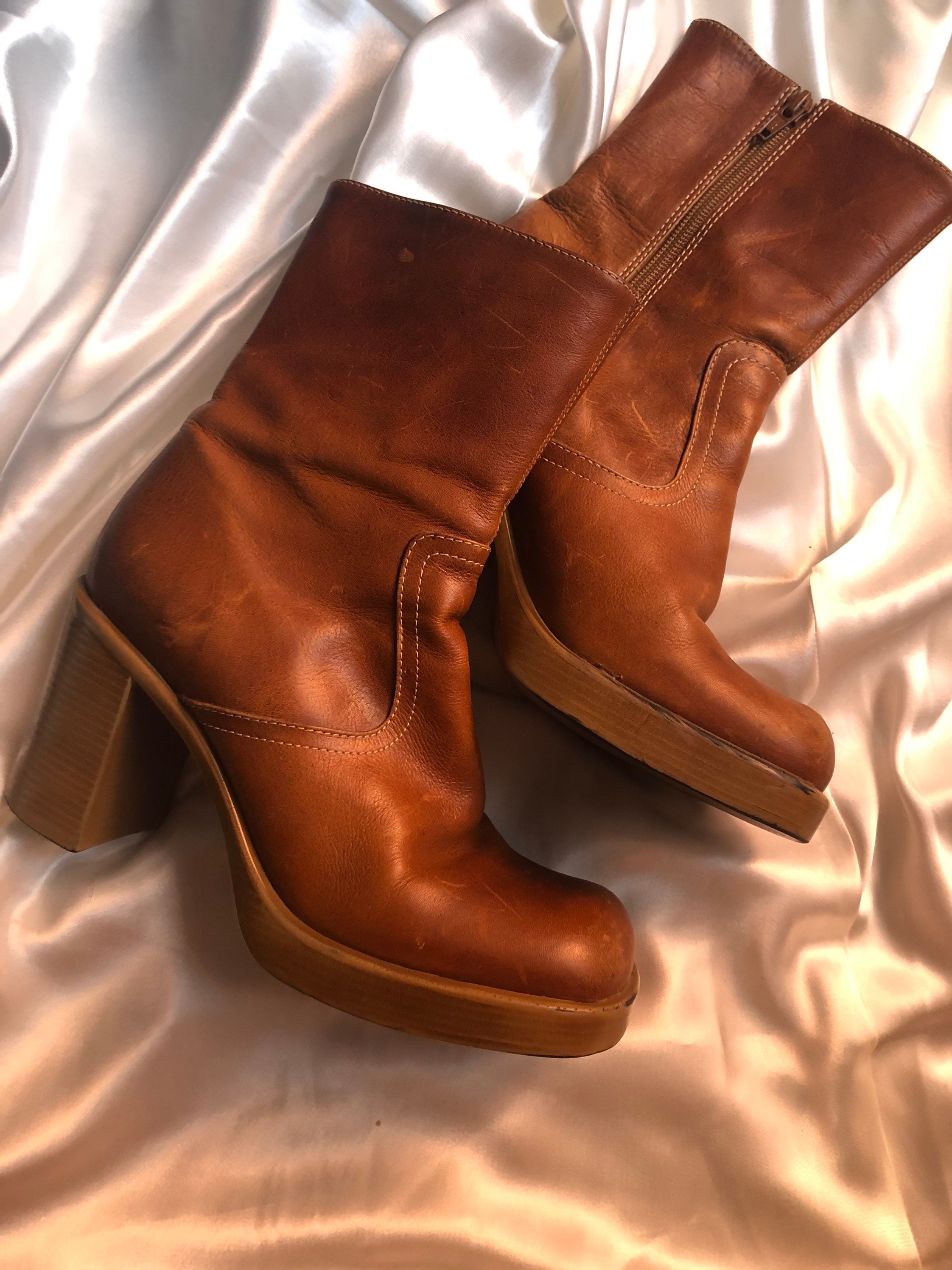 steve madden platform boots brown