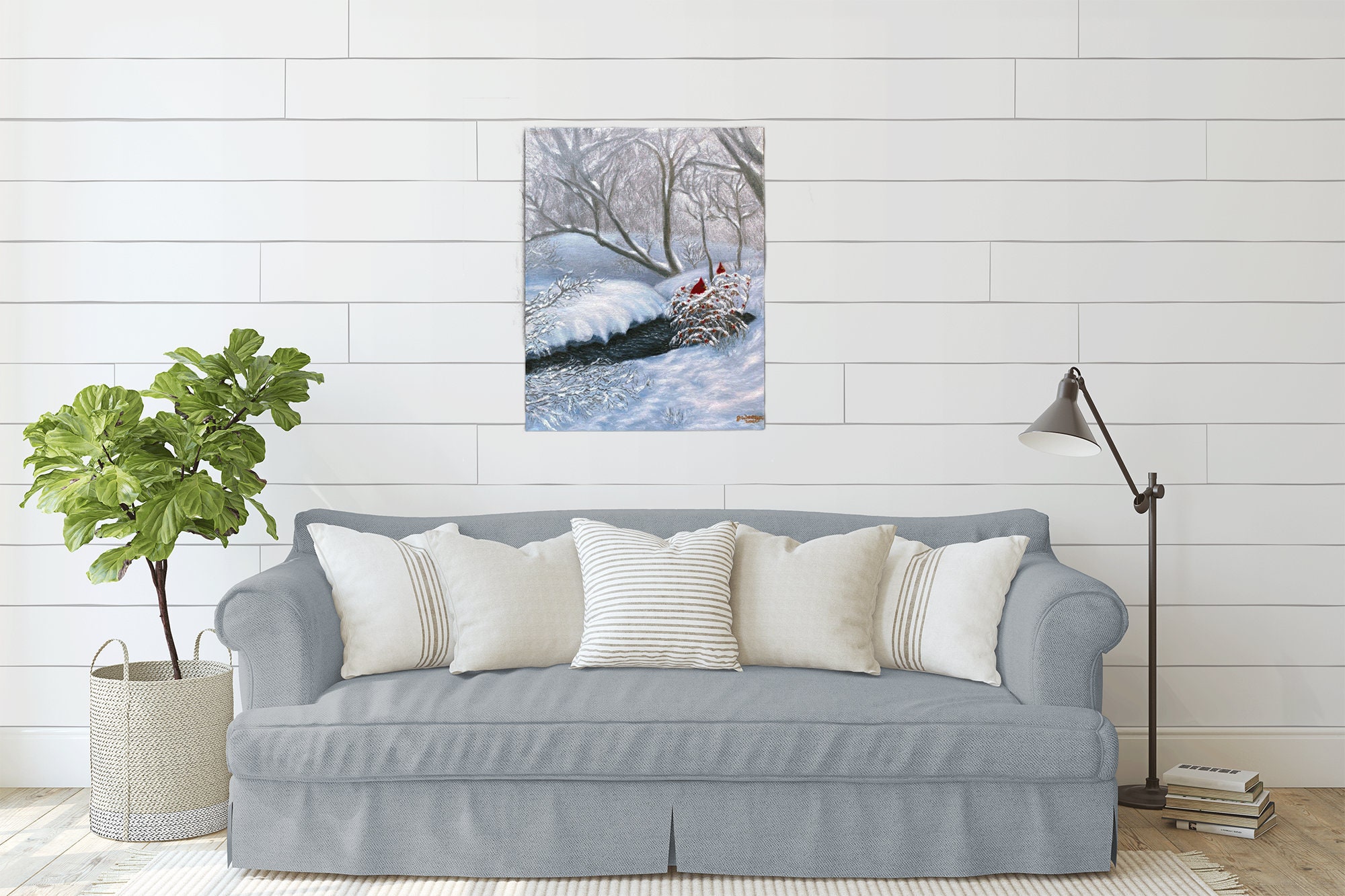 Winter Bird Decor, Winter Bird, Wall Art, Cardinal Art Print, Print