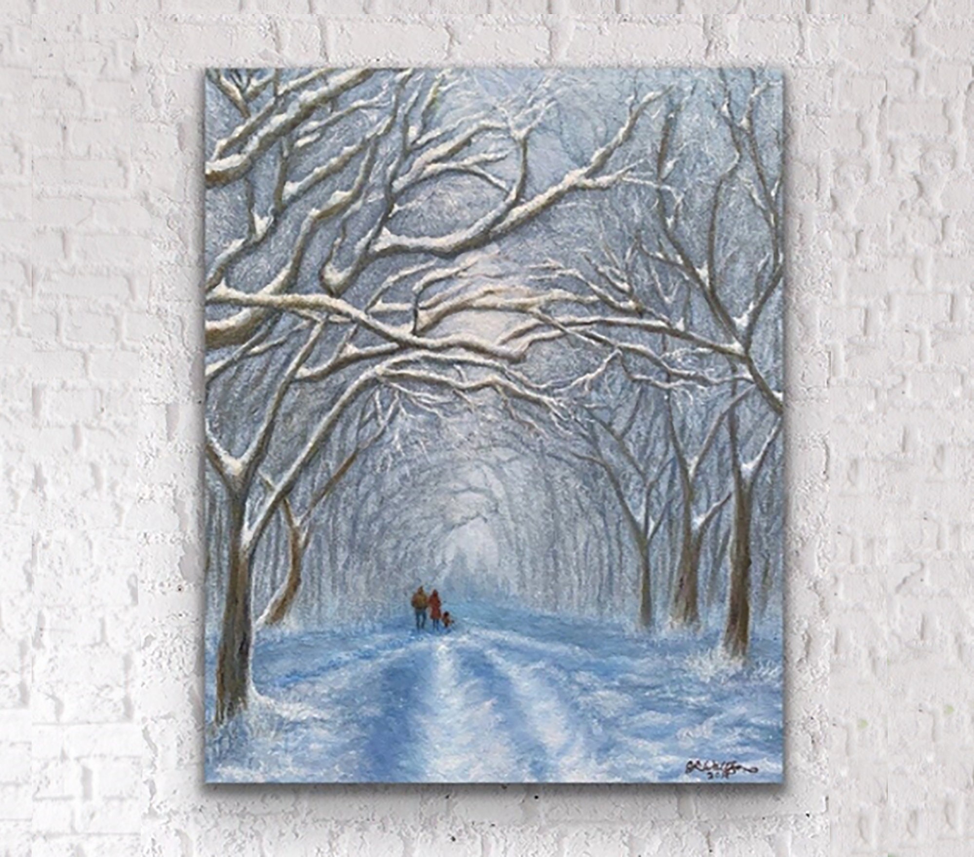 Painting Winter Landscapes, Painting Snow, Painting Winter Art, Winter Art Print, Snow Art Print