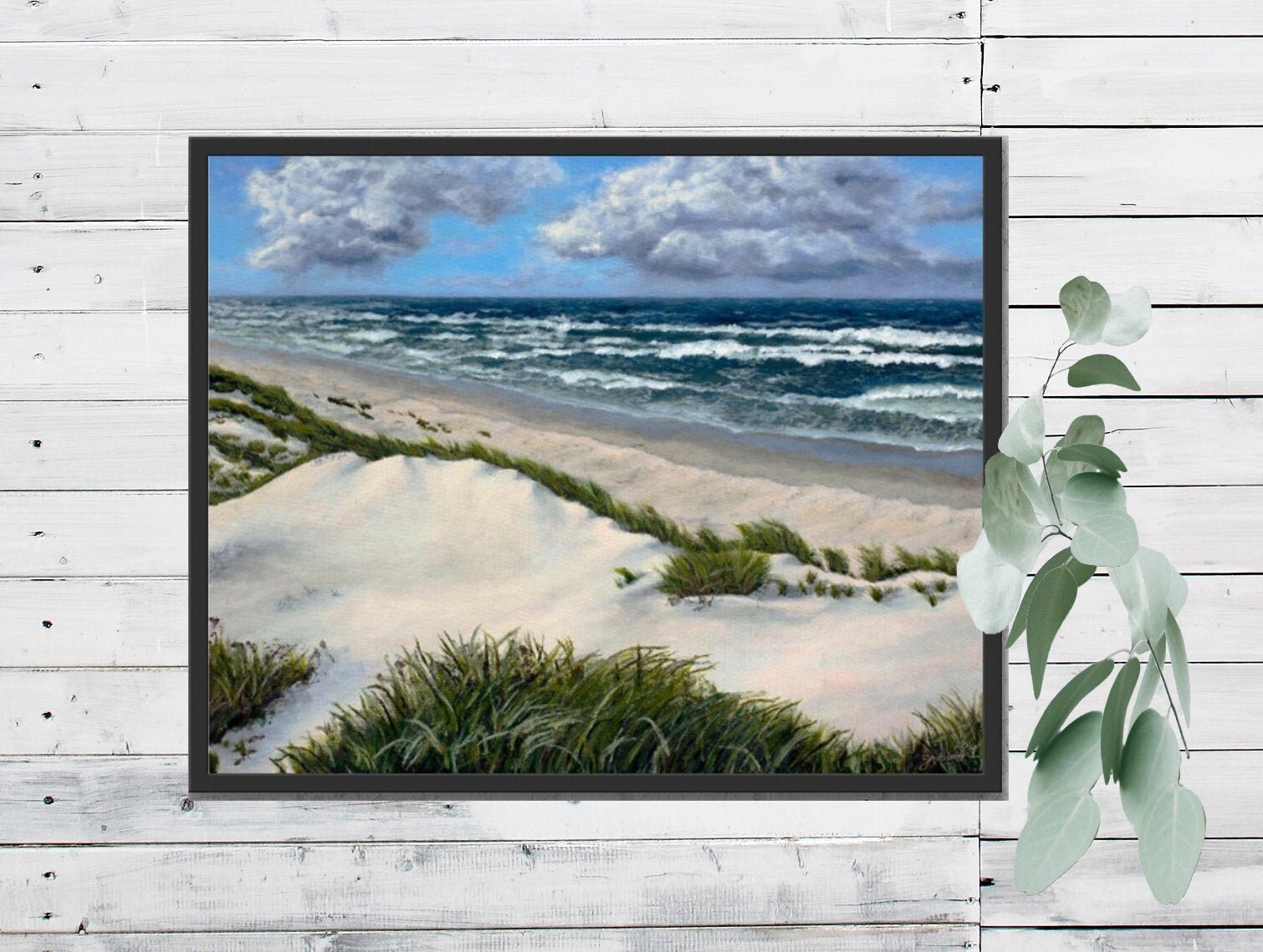 Ocean and Beach Framed Art Print or Canvas, After the Storm, Coastal