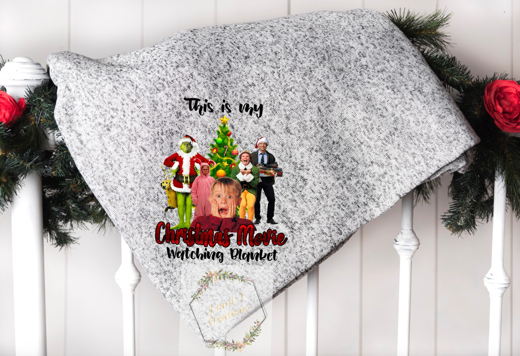 This is my Christmas movies watching blanket xmas movie Etsy