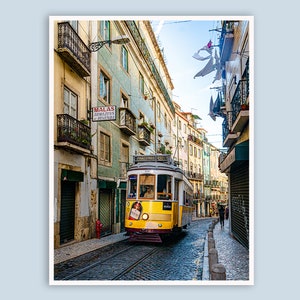 Lisbon Print, Lisbon Photography, Portugal Art, Lisbon Travel Poster, Lisbon Tram, Print Lisbon, Travel Poster, Portugal Wall Art Bild 1