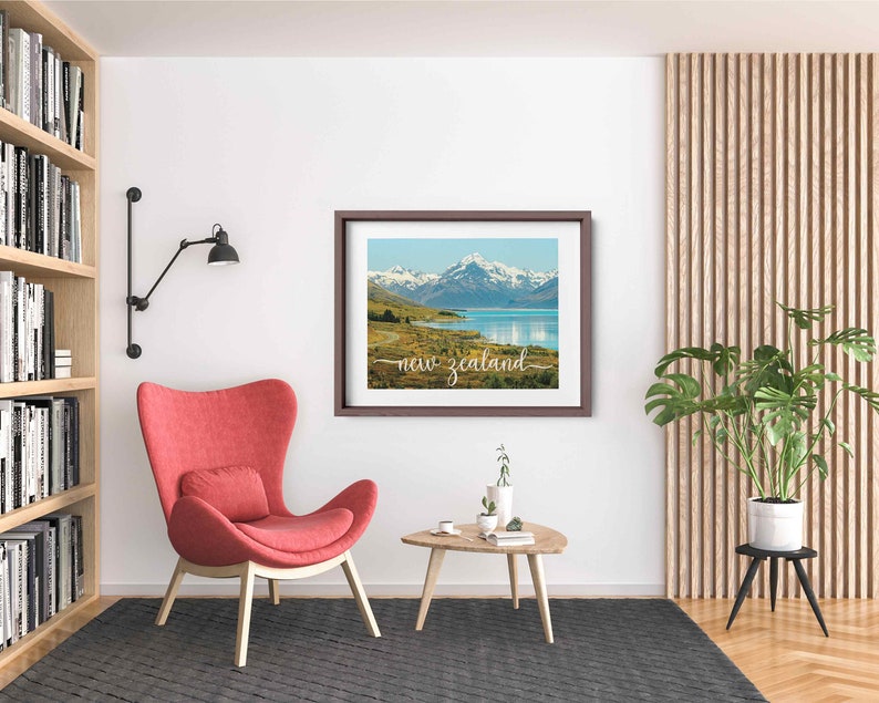 New Zealand Print, Travel Poster, Framed Print, Housewarming Gift, Best Friend Gift Etsy