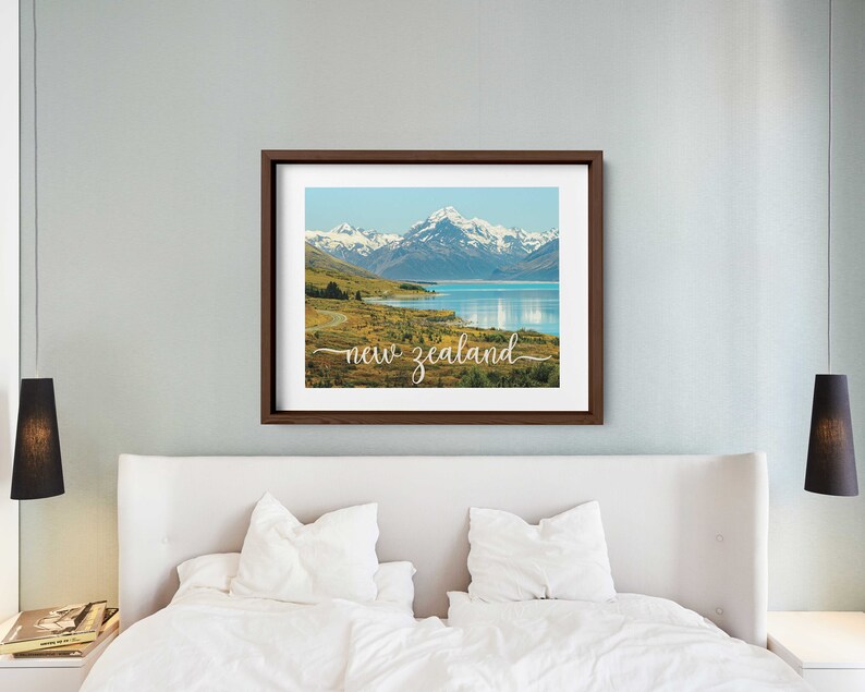 New Zealand Print, Travel Poster, Framed Print, Housewarming Gift, Best Friend Gift Etsy