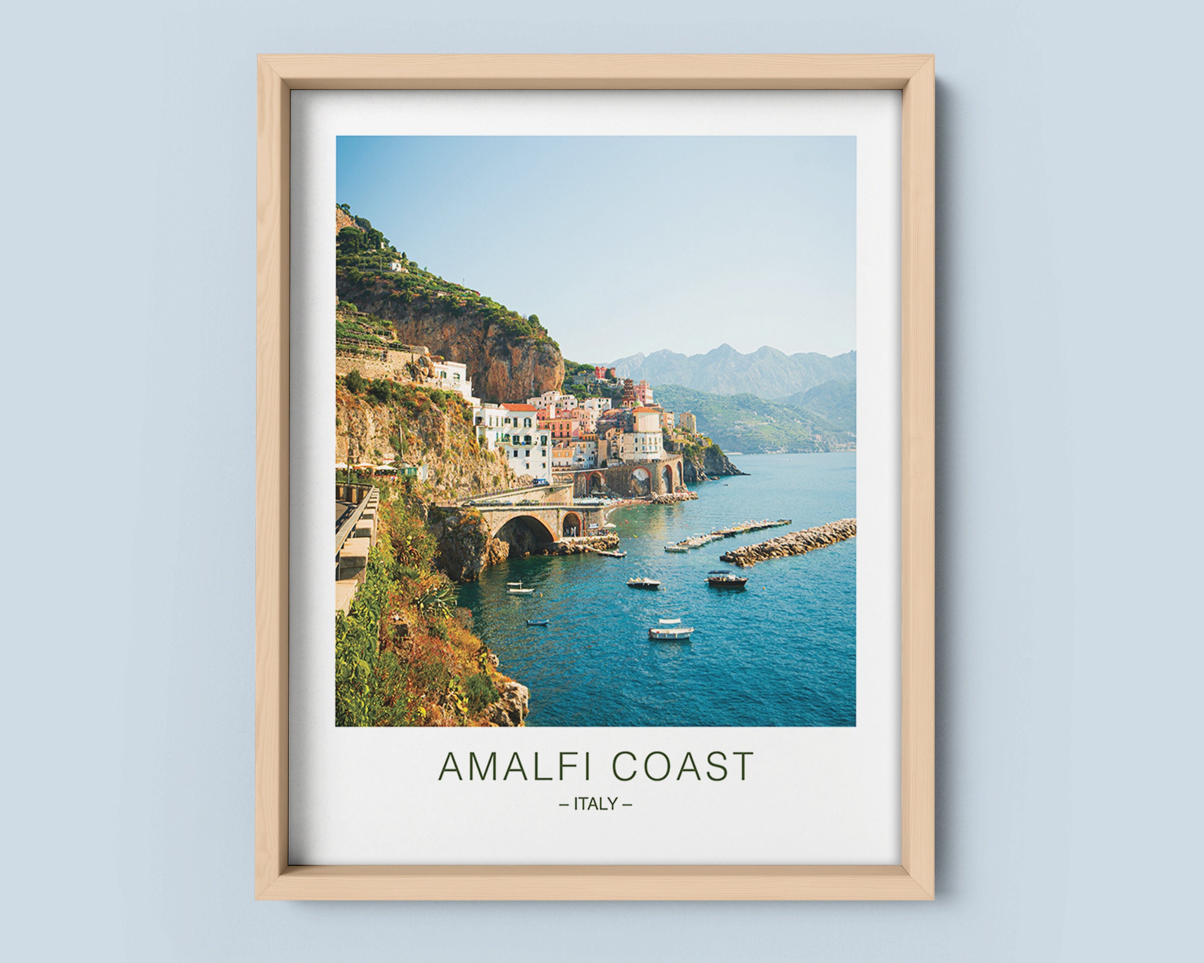 Amalfi Coast Print, Travel Poster, Wanderlust, Italy Photo, Anniversary
