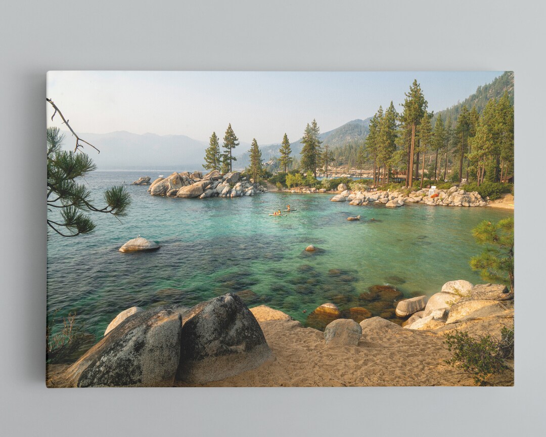 Lake Tahoe Art Canvas Lake Tahoe Tahoe Wall Art California Etsy
