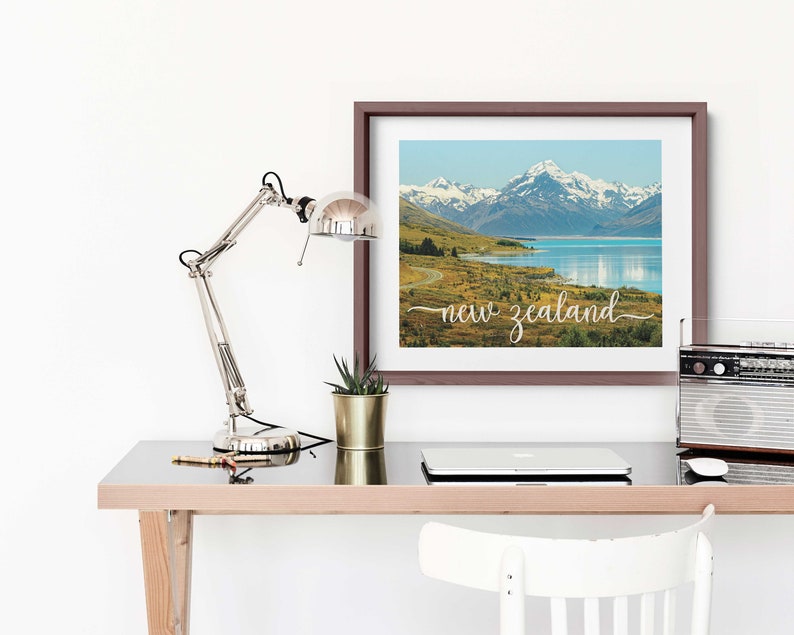 New Zealand Print, Travel Poster, Framed Print, Housewarming Gift, Best Friend Gift Etsy