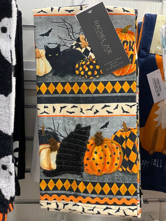 Rachel Zoe Halloween Kitchen Towels 2023 NWT Set of Two 2 