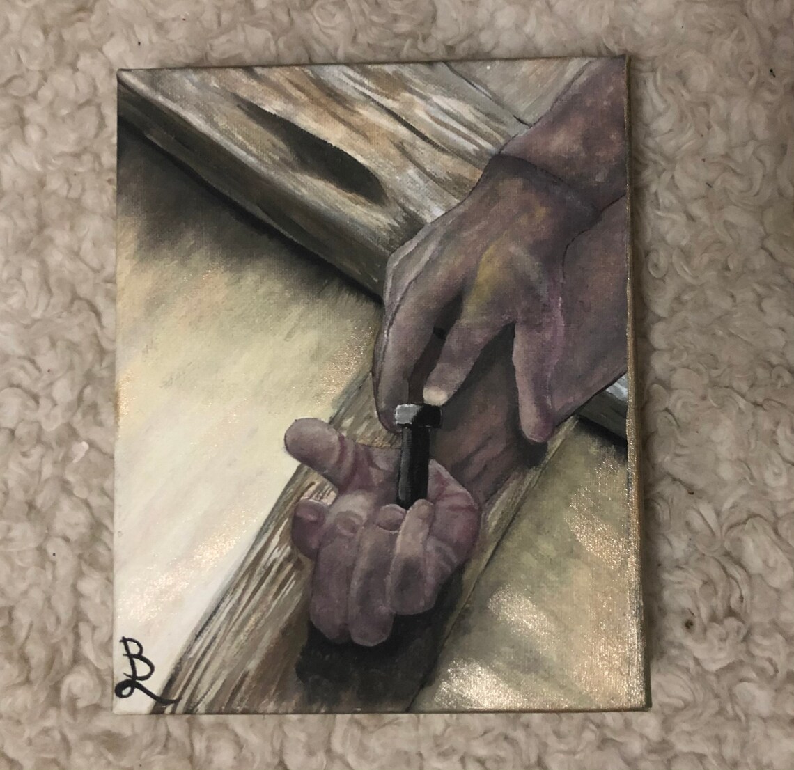 I Have Graven Thee Painting of Christ on the Cross Etsy