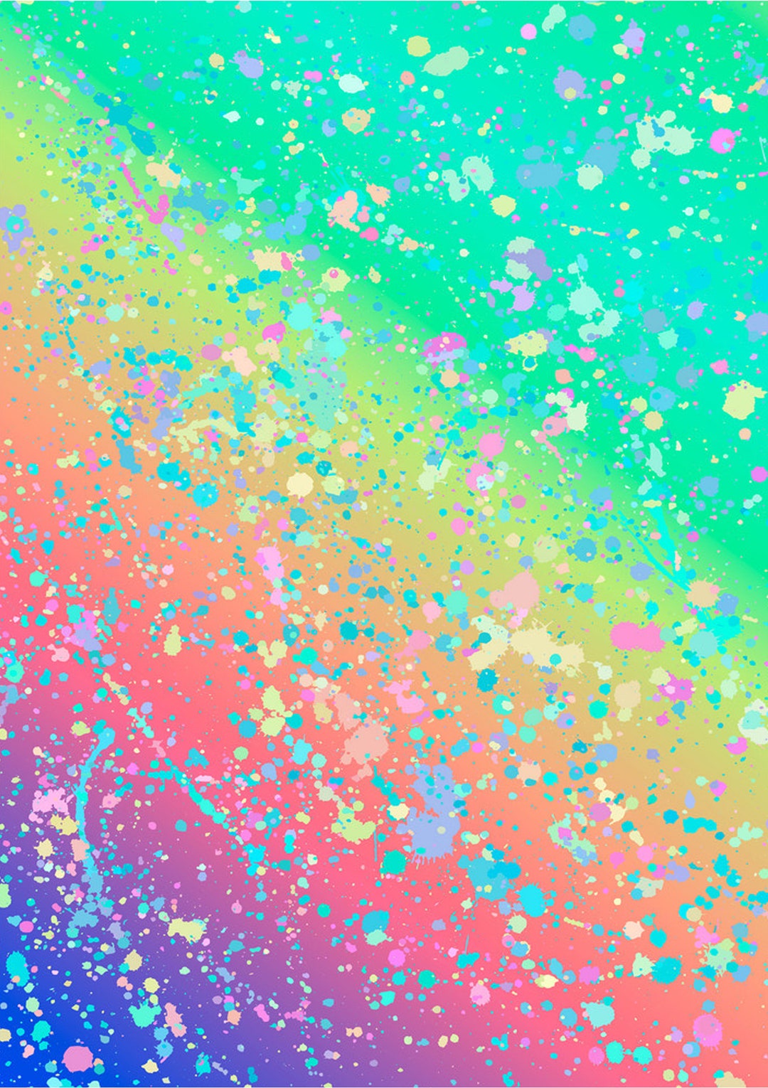 12 X 17 Abstract Colorful Rainbow Paint Splashes Watercolor Background ...