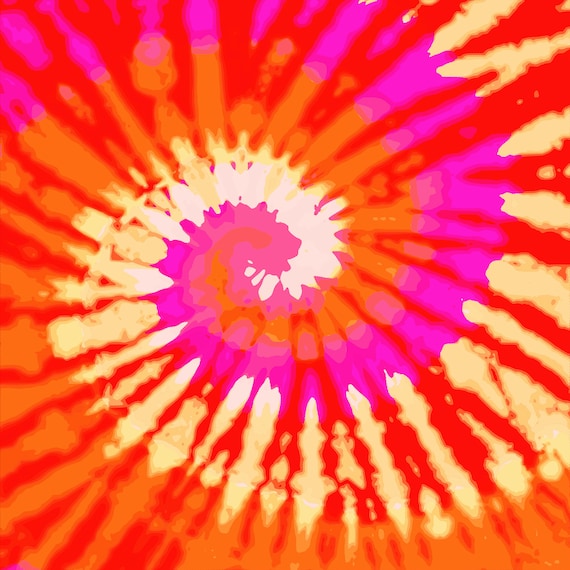 12 X 12 Tie Dye Pink Orange Pattern Decal Vinyl - Etsy