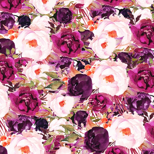 12" x 12" Floral Roses Decal Vinyl Romantic Wedding  - Permanent Waterproof Adhesive Sheet  Patterned Vinyl Sheets - Printed Pattern