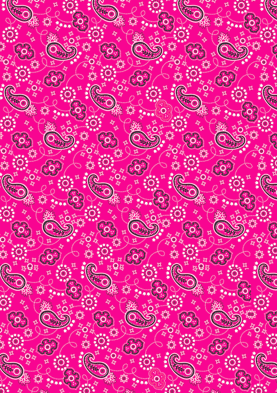 12 X 17 Bandana Hot Pink Paisley Cowboy Cowgirl - Etsy
