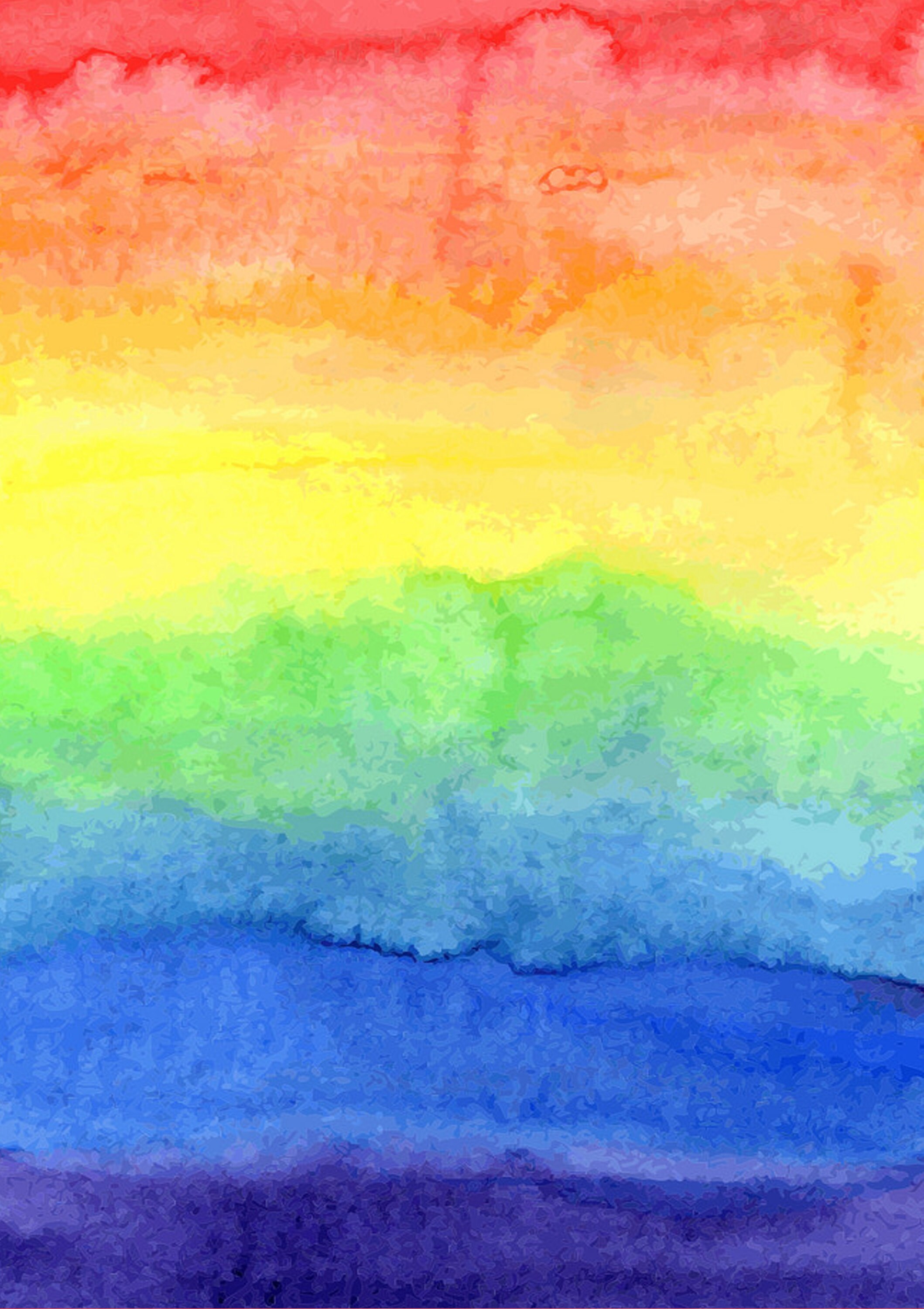 12 X 17 Abstract Colorful Rainbow Ombre Watercolor - Etsy Australia