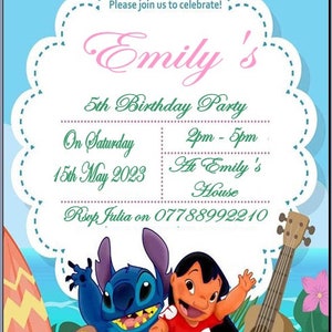 Lilo and Stitch Invitations -  UK