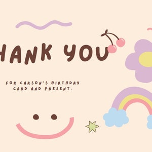 DOWNLOAD DIGITAL Cartões de agradecimento de aniversário