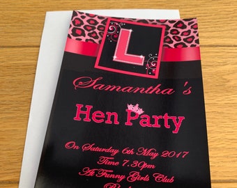 20 Personalised Hen Party ~ Night Invites ~Invitations HNRB Posted 1st Class 