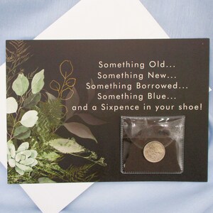 Queen Elizabeth II Sixpence for Bride: Wedding Rhyme Keepsake
