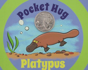 Easter Basket Gift, Pocket Hug Platypus, Unique Pocket Token, Miss You Gift, Love You Gift, Pocket Charm, Pocket Gift, Fun Platypus Facts