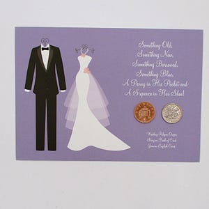 UK England Wedding Coins Penny for His Pocket Sixpence for Her Shoe Genuine English Coins Heirloom Keepsake Wedding Rhyme Origin Story Luck