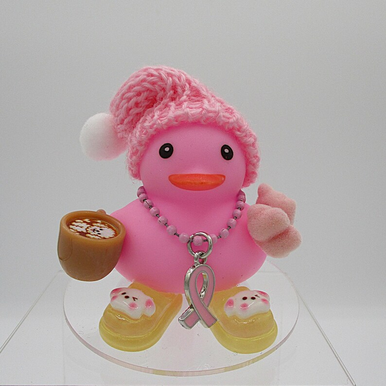 Pink Ribbon Rubber Duck, Breast Cancer Awareness Gift - Etsy