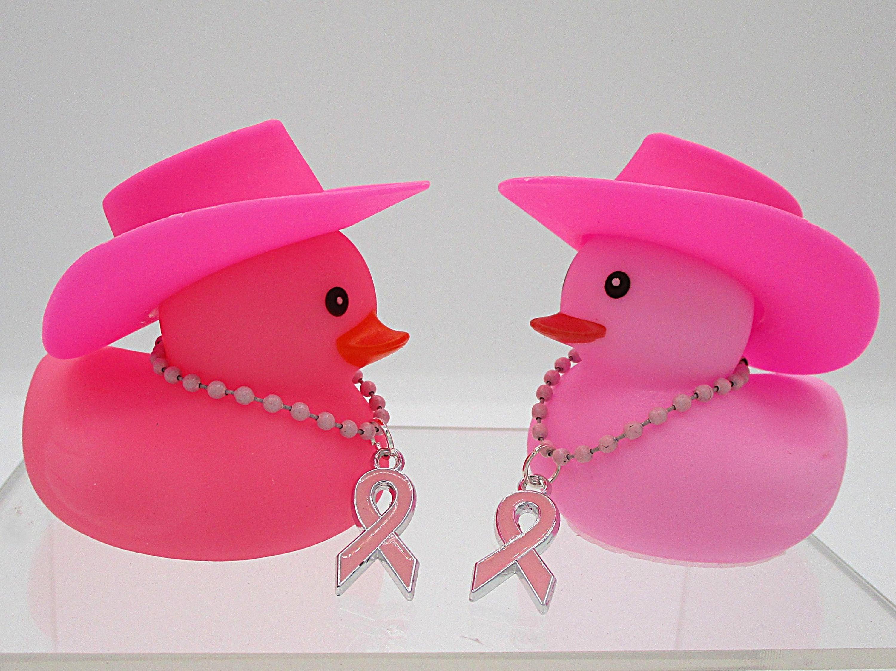Breast Cancer Awareness Rubber Duck, Cowboy Hat Pink Ribbon Dashboard ...