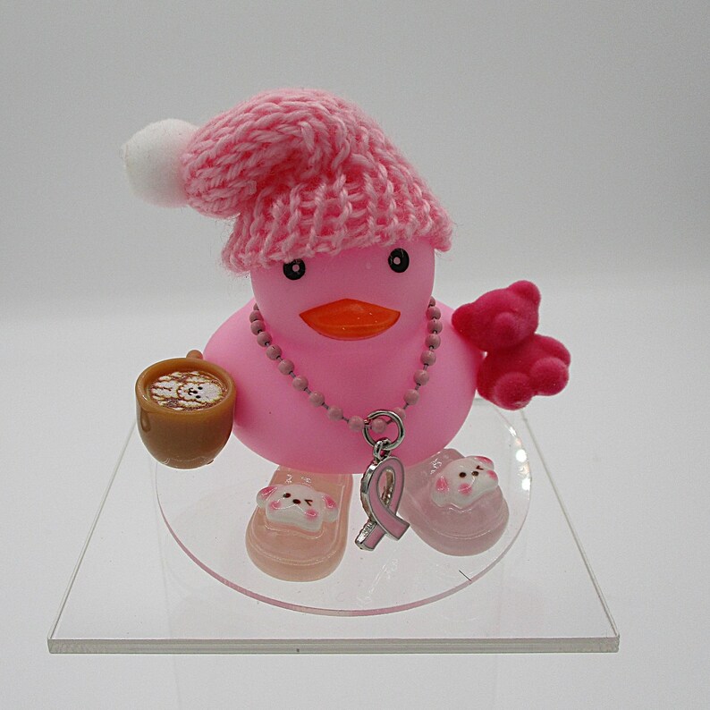 Pink Ribbon Rubber Duck, Breast Cancer Awareness Gift - Etsy