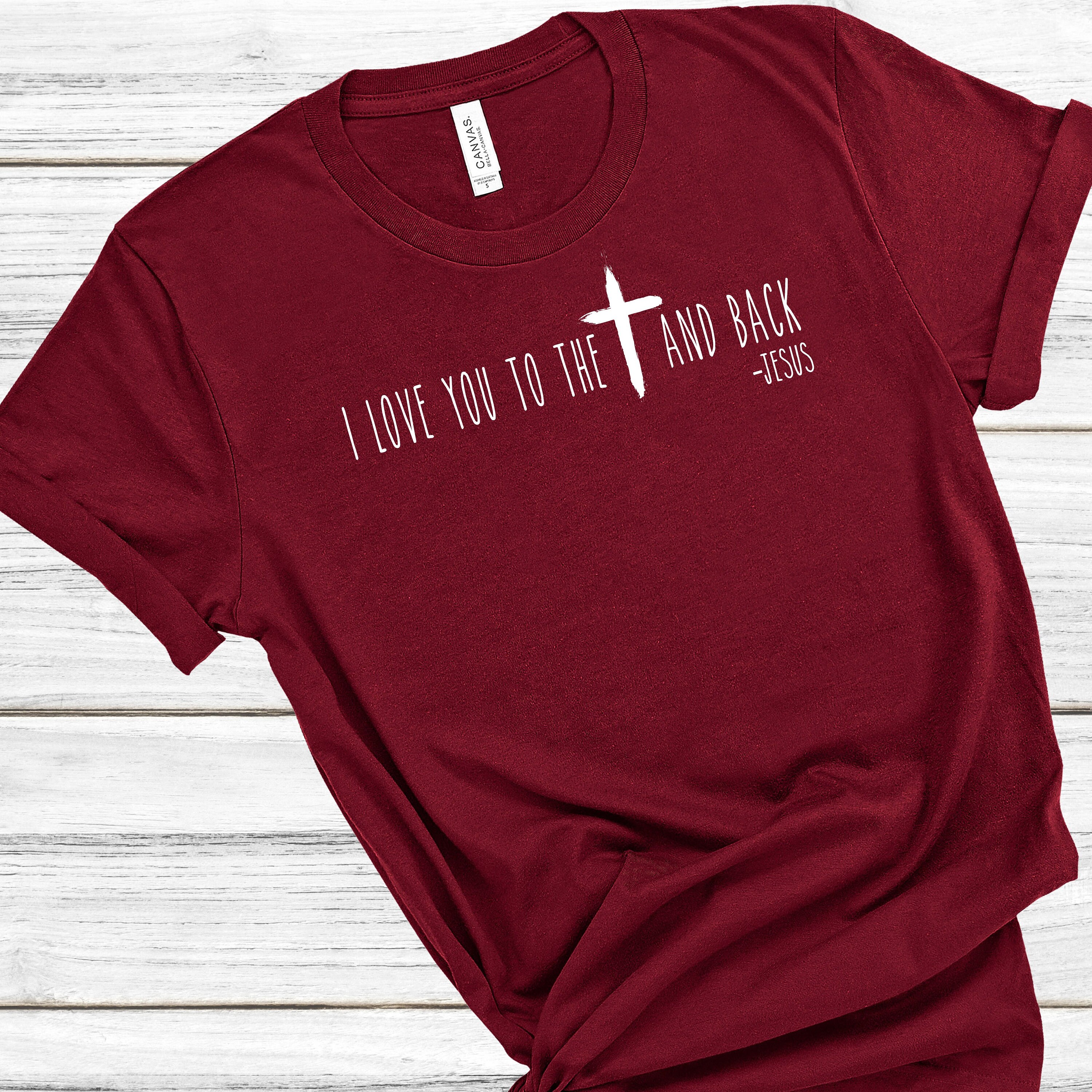 I Love You to the Cross and Back Women's Short Sleeve Tee Christian T ...