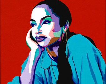 No Ordinary Love - SADE inspired art - Pop Art print - Black Art - music art posters - African American art - music Art prints - VAKSEEN ART