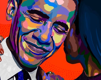 Hold You Down - Barack Michelle Obama inspired art - Pop Art prints - Patriotic Art - Black Leaders - Black Art - Legends Only - VAKSEEN ART