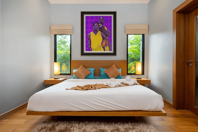 The Dynamic Duo Kobe & Shaq Inspired Art Pop Art Prints Sports Art(03)