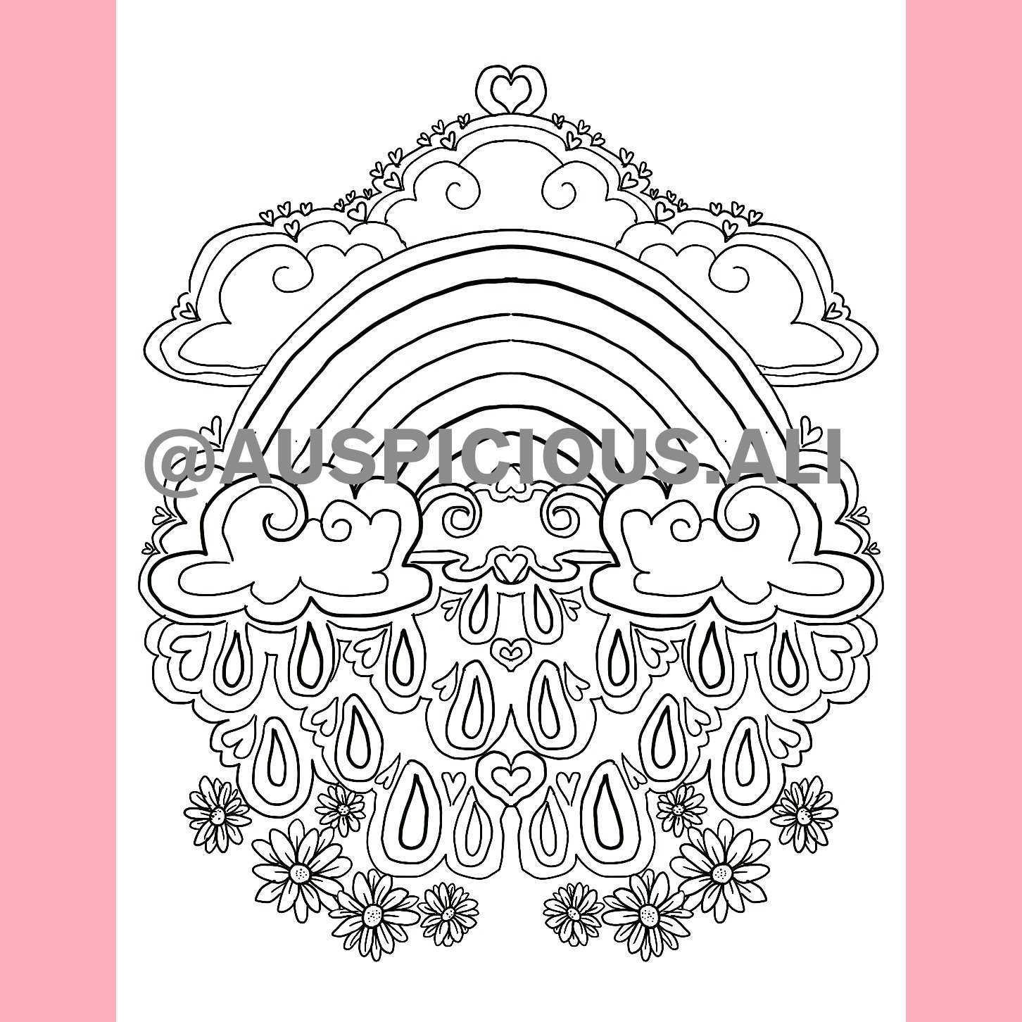 Magic Rainbow Coloring Page | Etsy