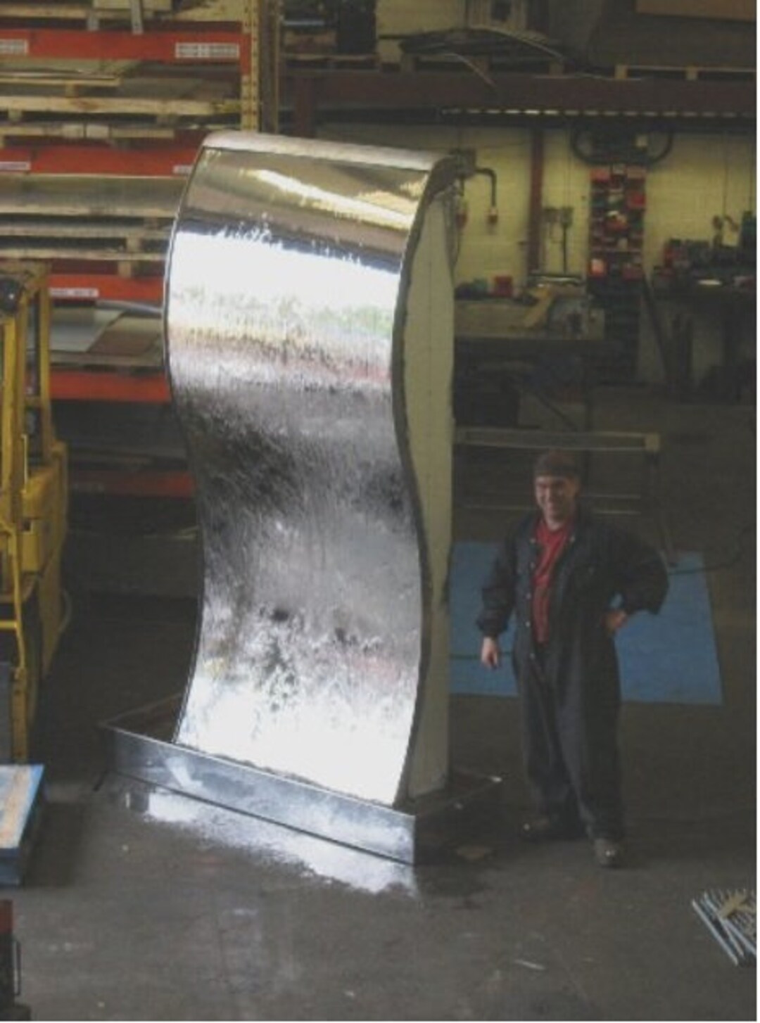 Fuente Pared de agua fabricada en acero inoxidable 300cm \, image size:1080x1454