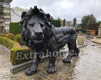 Lion réplique « Le Lion rive sud » sculpture en bronze de 365cm - Unique.