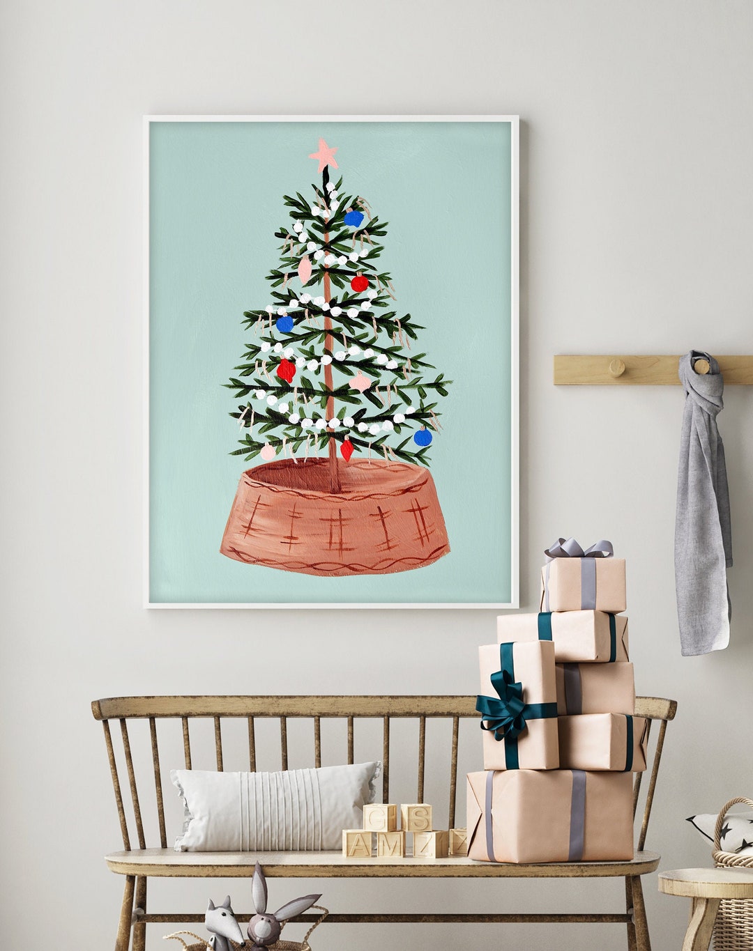 Christmas Tree Painting Digital File instant Download - Etsy