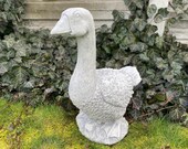 Concrete Goose Statue, Goose Sculpture Garden Decor, Concrete Goose Figure, Cement Goose, Garden Goose, Cast Stone Garden Statues, Goose