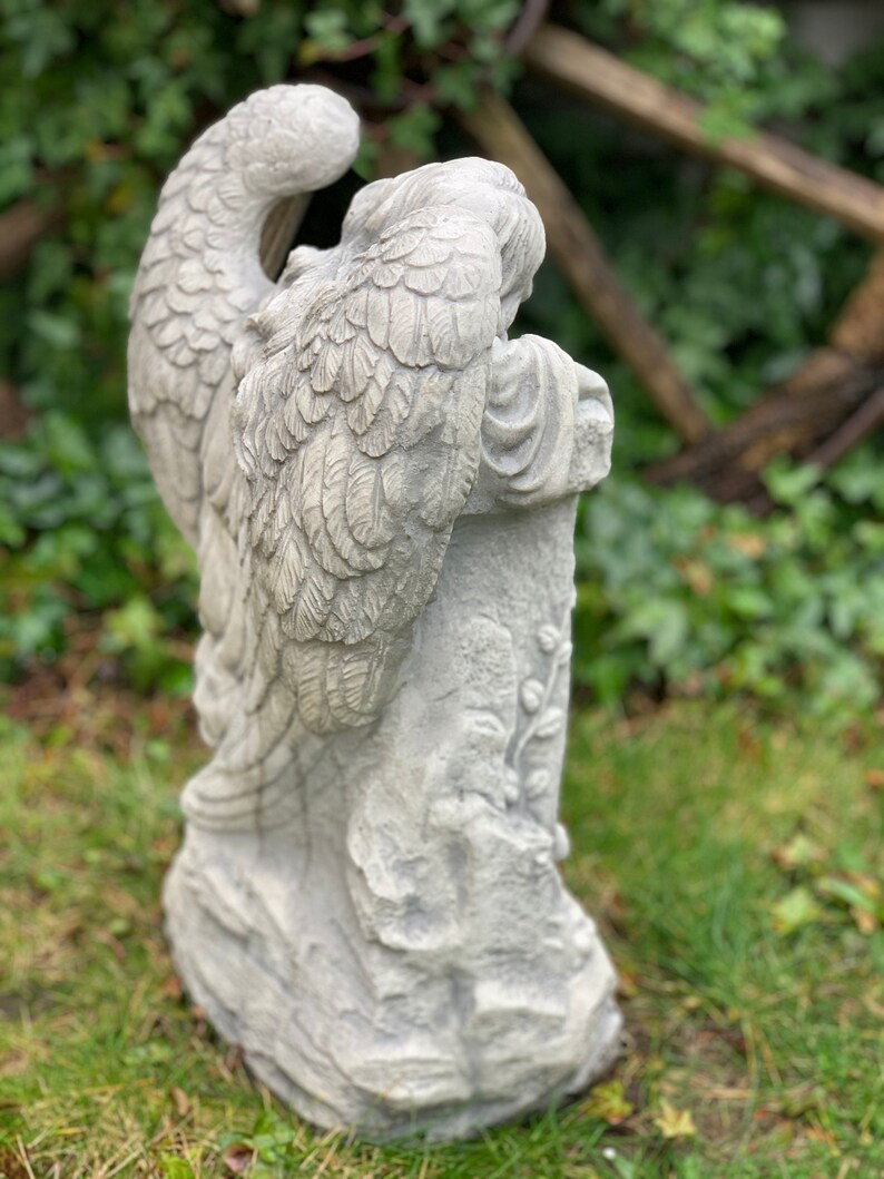 Angel Statue Praying Angel Cherub Praying Concrete Angels Etsy
