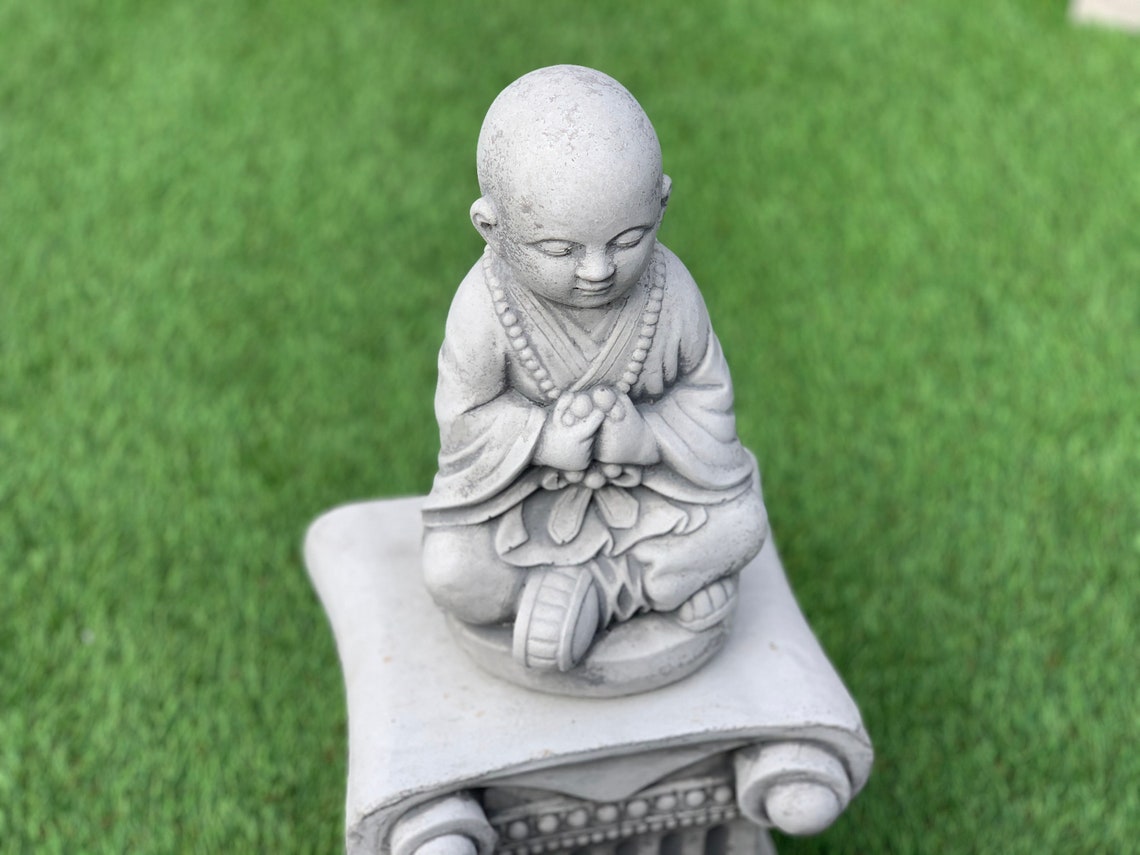Concrete Buddha Buddha Statue Meditating Zen Garden Statues Etsy