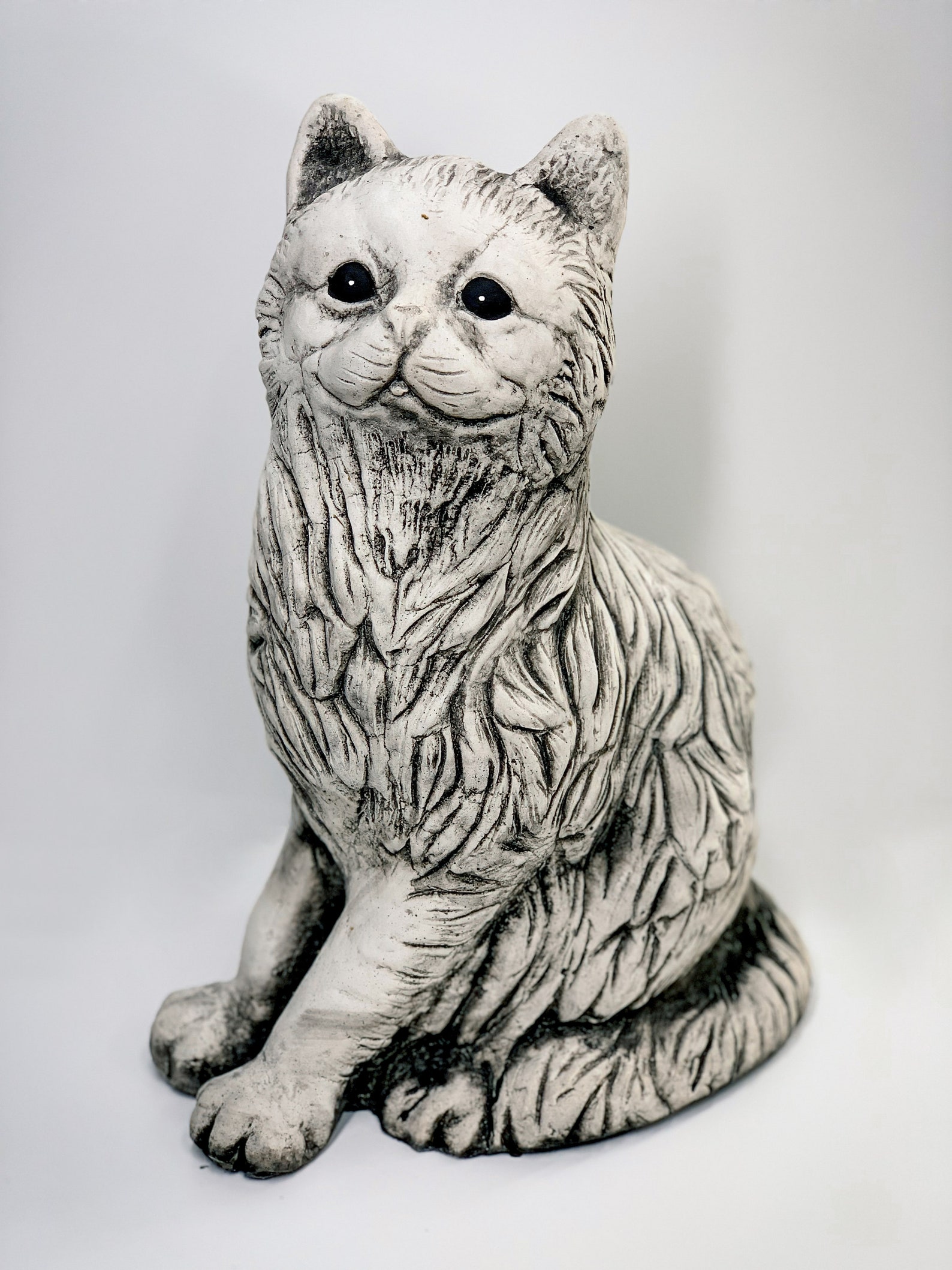 Cat Statue Large Concrete Garden Cats Cement Cat Figure Etsy